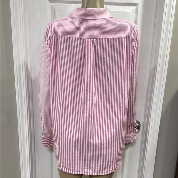 TALBOTS MODERN CLASSIC SHIRT- MIXED STRIPE - Picture 4 of 7